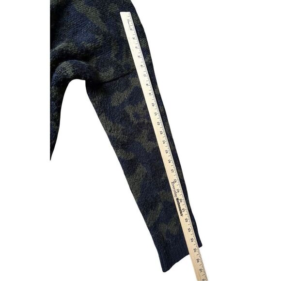 Anthropologie Jensen Cardigan size L Green Blue Open Front Camo Open Front - Picture 7 of 12